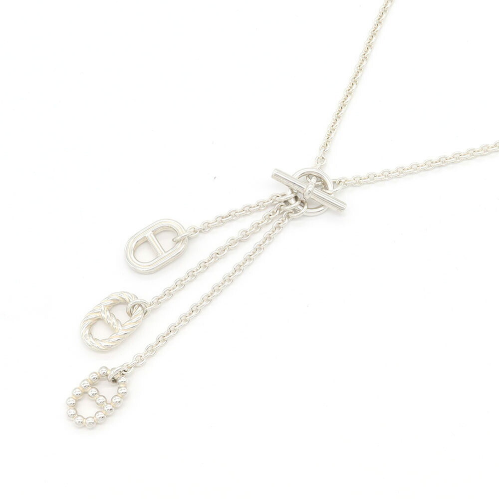 HERMES Silver Necklace